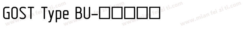 GOST Type BU字体转换